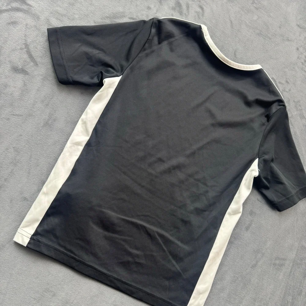 Adidas Boys Aeroready Soccer Jersey Black White CF1041 Size 9-10Y 140